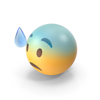 Anxious Face Emoji PNG & PSD Images