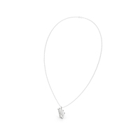 Silver Necklace With Crown Pendant PNG & PSD Images