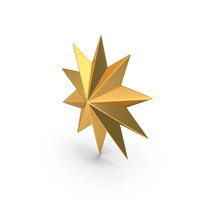 Decorative Star Gold PNG & PSD Images