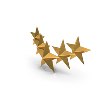 Five Equal Stars Rating Gold PNG & PSD Images