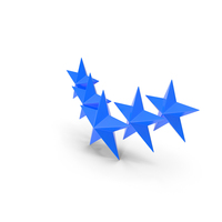 Five Equal Stars Rating Blue PNG & PSD Images