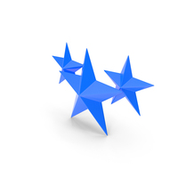 Rating Three Small Near Top Blue PNG & PSD Images