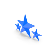 Blue Three Small Stars Rating PNG & PSD Images