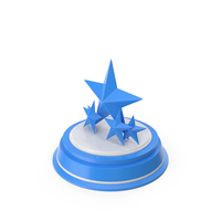 Trophy Five Stars Win Price Blue PNG & PSD Images