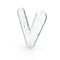 Broken Glass Letter V PNG & PSD Images