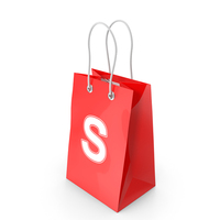 Shopping Bag With Letter S PNG & PSD Images