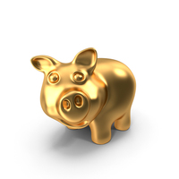 Piggy Bank Gold PNG & PSD Images