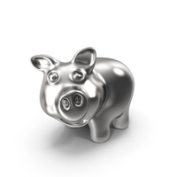 Piggy Bank Silver PNG & PSD Images