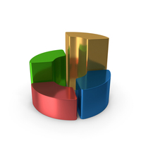 Pie Chart Circular Round Four More Gold PNG & PSD Images