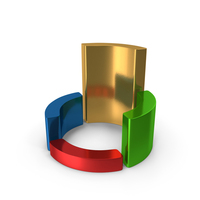 Pie Chart Four Bar Circular High Gold PNG & PSD Images