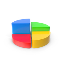 Pie Chart Four Circular Equal Colour PNG & PSD Images