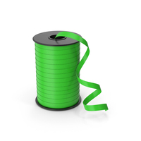Curling Ribbon Green PNG & PSD Images