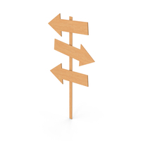 Light Wooden Direction Board PNG & PSD Images