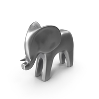 Elephant Figurines Statuette Silver PNG & PSD Images