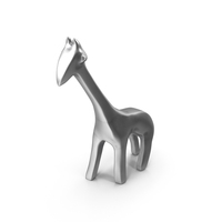 Giraffe Figurines Statuette Silver PNG & PSD Images