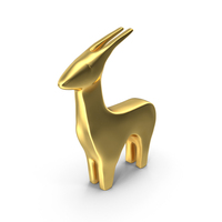 Antelope Figurines Statuette Gold PNG & PSD Images