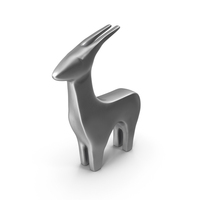 Antelope Figurines Statuette Silver PNG & PSD Images