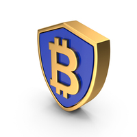 Shield With Bitcoin Icon PNG & PSD Images