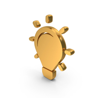 Bulb Light Icon Gold PNG & PSD Images