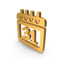 Year Ending Month Last Day 31 Calendar Icon Gold PNG & PSD Images