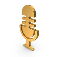 Microphone Icon Gold PNG & PSD Images