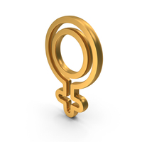 Outline Female Icon Gold PNG & PSD Images