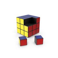 Pieces of Rubik's Cube for problem solving PNG & PSD Images