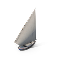 Blue Felucca Sailboat PNG & PSD Images