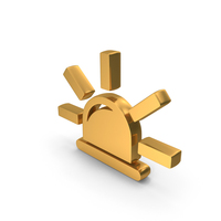 Gold Alarm Beacon Light Icon PNG & PSD Images