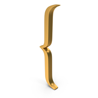 Gold Bracket Symbol PNG & PSD Images