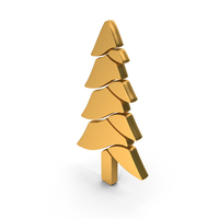 Christmas Tree Icon Gold PNG & PSD Images