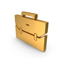 Gold Documents File Bag Icon PNG & PSD Images