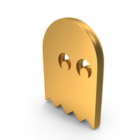 Pac Man Game Icon Gold PNG & PSD Images