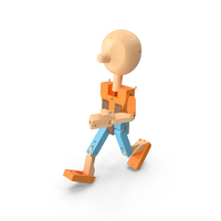 Walk Colored Wooden Character PNG & PSD Images