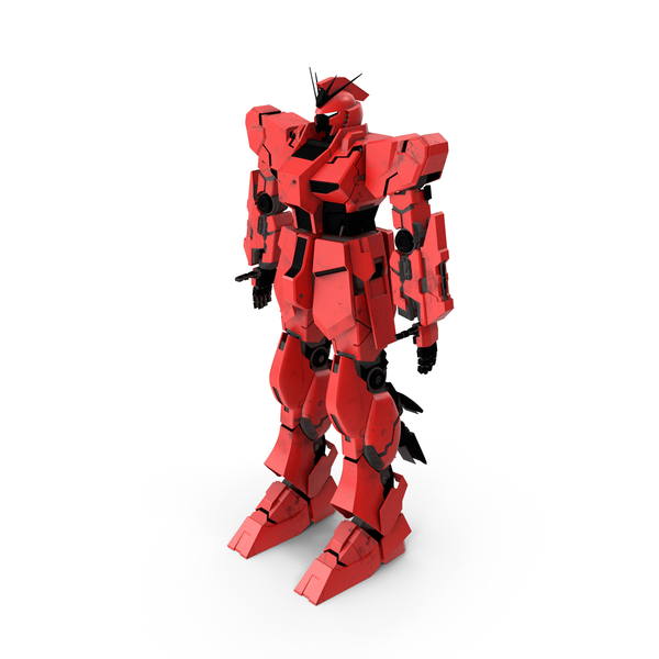 Giant Red Combat Sci Fi Robot PNG & PSD Images