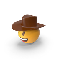 Cowboy Hat Face Emoji PNG & PSD Images