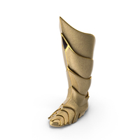 Golden Fantasy Knight Boot PNG & PSD Images