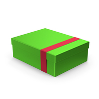 Green Box With Ribbon PNG & PSD Images