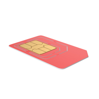 Red Standard Phone SIM Card PNG & PSD Images