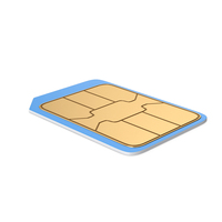 Blue Mobile Phone Nano SIM Card PNG & PSD Images