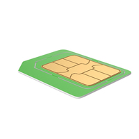 Green Mobile Phone Micro SIM Card PNG & PSD Images