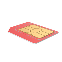 Red Mobile Phone Micro SIM Card PNG & PSD Images