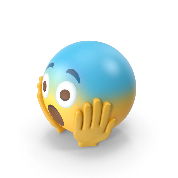 Face screaming in fear emoji clipart. Free download transparent