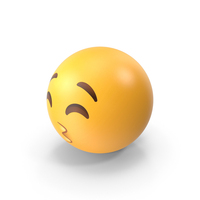 Kissing Face With Smiling Eyes Emoji PNG & PSD Images