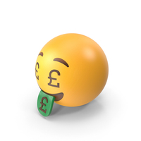 Money Mouth Face Pound Emoji PNG & PSD Images