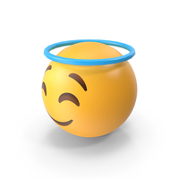 Smiling Face With Halo Emoji PNG & PSD Images