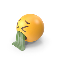 Vomiting Face Emoji PNG & PSD Images