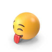 Winking Face With Tongue Emoji PNG & PSD Images