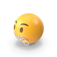 Zipper Mouth Face Emoji PNG & PSD Images