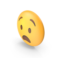 Anguished Face Button Emoji PNG & PSD Images